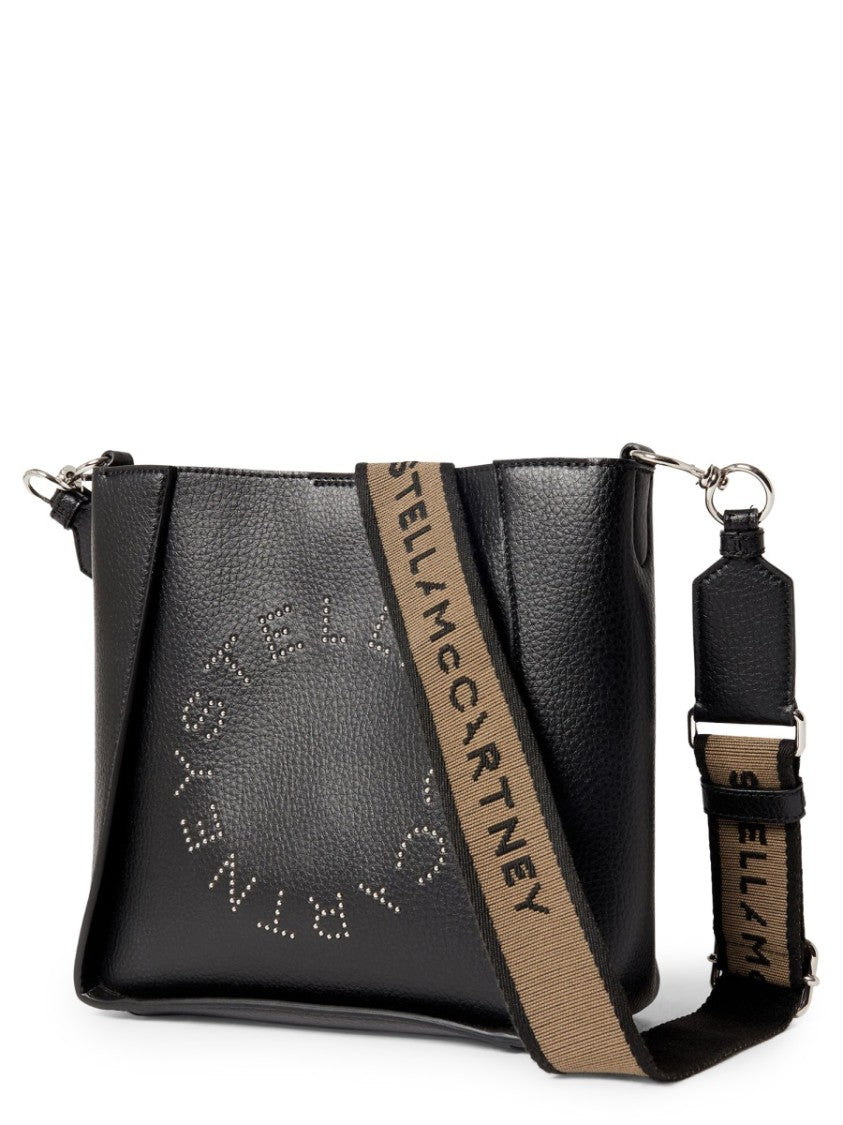 Stella Mccartney Structured Perforated Logo Shoulder Bag