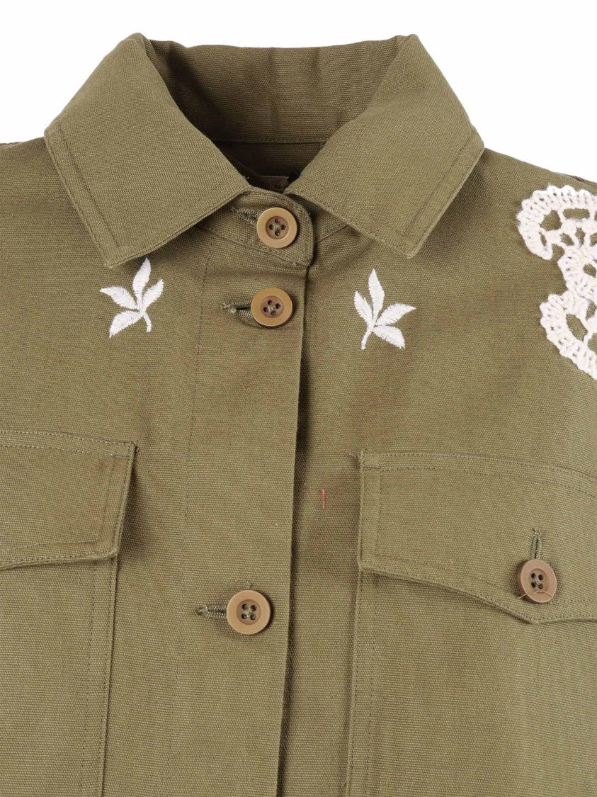 Max Mara Boxy Cropped Jacket With Classic Collar