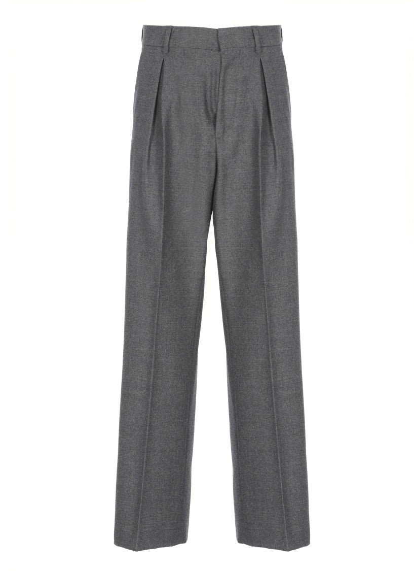 Mm6 By Maison Margiela Wool Palazzo Pants With High Waist And Tailored Fit