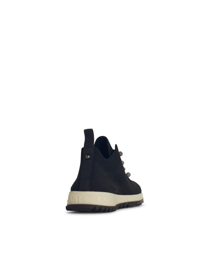 Jimmy Choo 'Veles' Black Fabric Sneakers