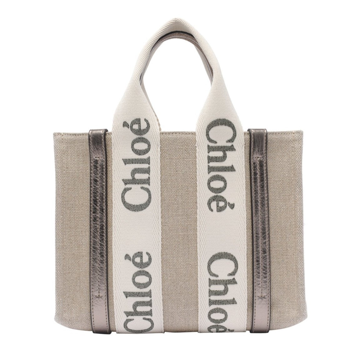 Chloé Textured Linen Tote Bag