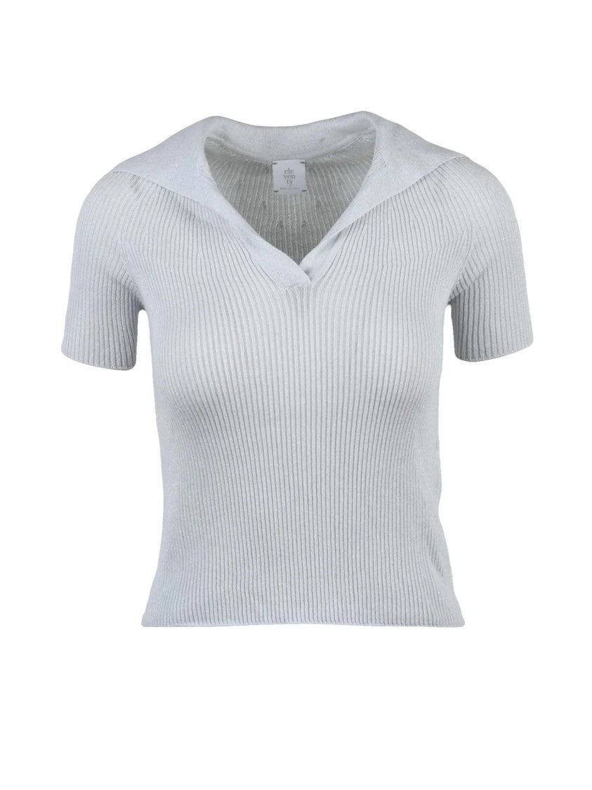 Eleventy Light Grey Cotton Polyester Polyamide Polo Shirt