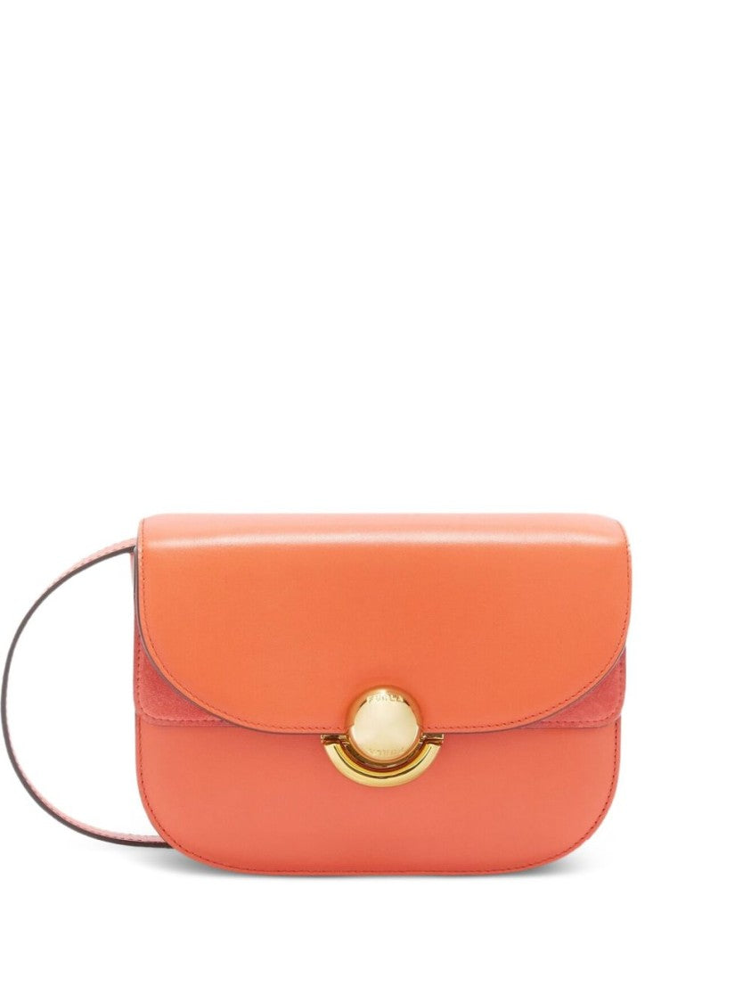 Furla Structured Carrot Orange Shoulder Bag