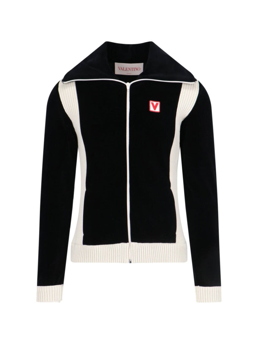 Valentino Chez' Zip-Up Sweatshirt – Black