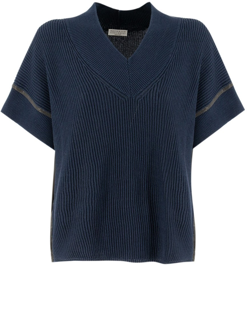 Brunello Cucinelli Freddo Blue Cotton T-Shirt