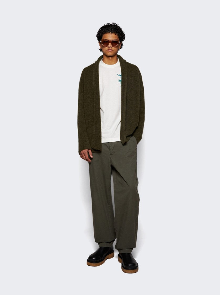 The Elder Statesman Italy Smoking Jacket New Olive