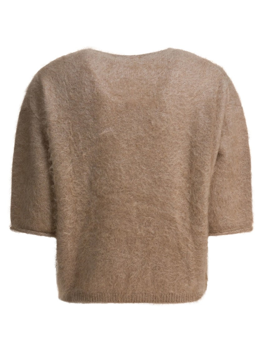 R2w Cashmere Knitwear With Relaxed Fit And V-Neckline