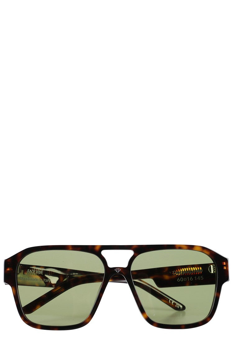 Face.Hide Havana Double Bridge Glasses - Havana Temple