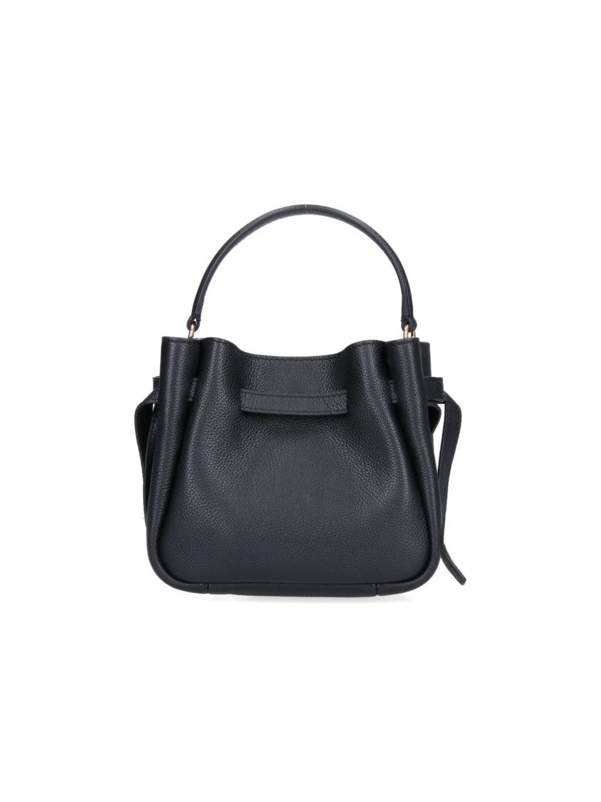 Tory Burch Black Romy Mini Calf Leather Bucket Bag