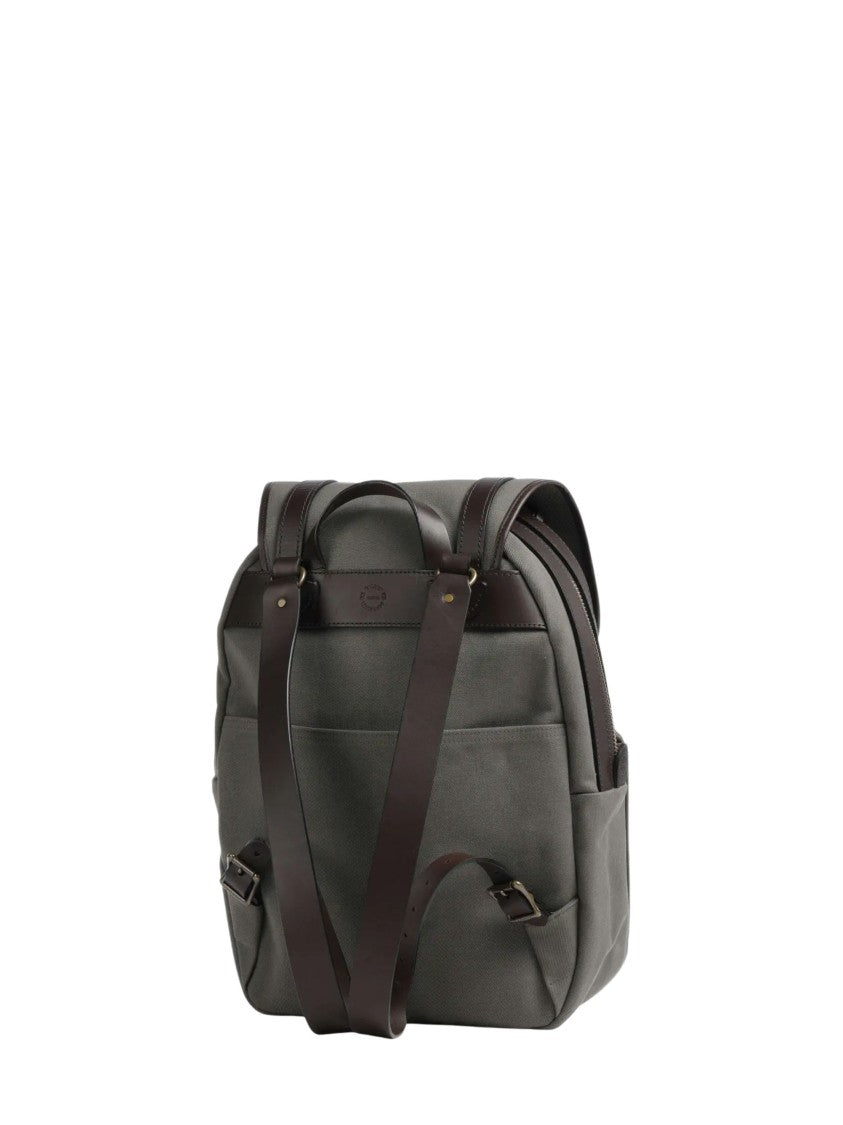 Filson Structured Twill Leather Accent Backpack