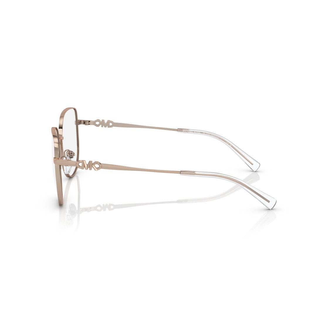 Michael Kors 0Mk3062 Square Thin Metal Frame Eyeglasses With Cut-Out Temples