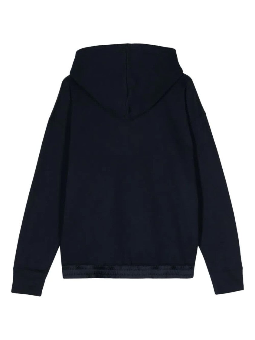 Saint Laurent Blue Hoodie Organic Cotton Hoodie