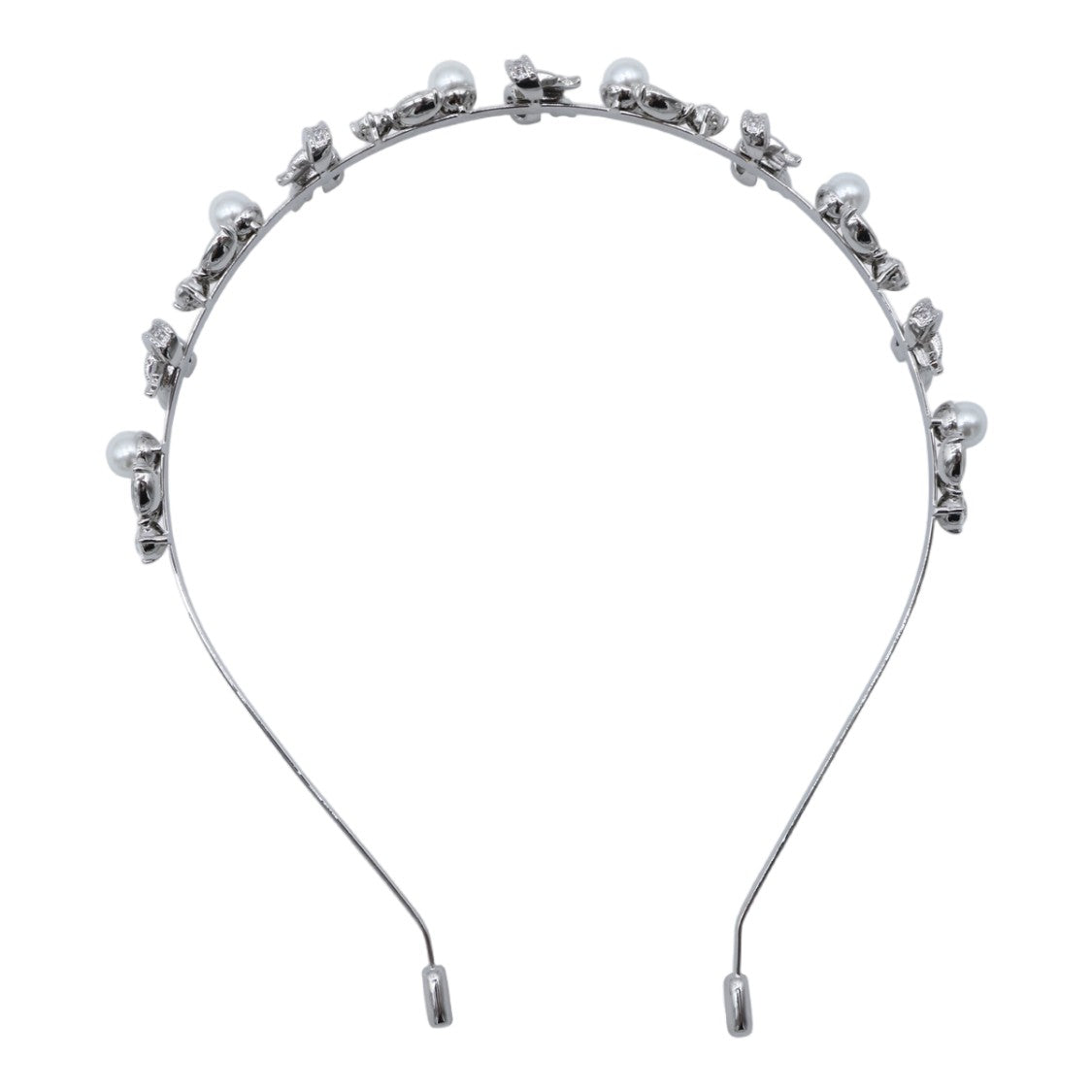 Self-Portrait Silver-Tone Headband With Bow-Shaped Embellishments