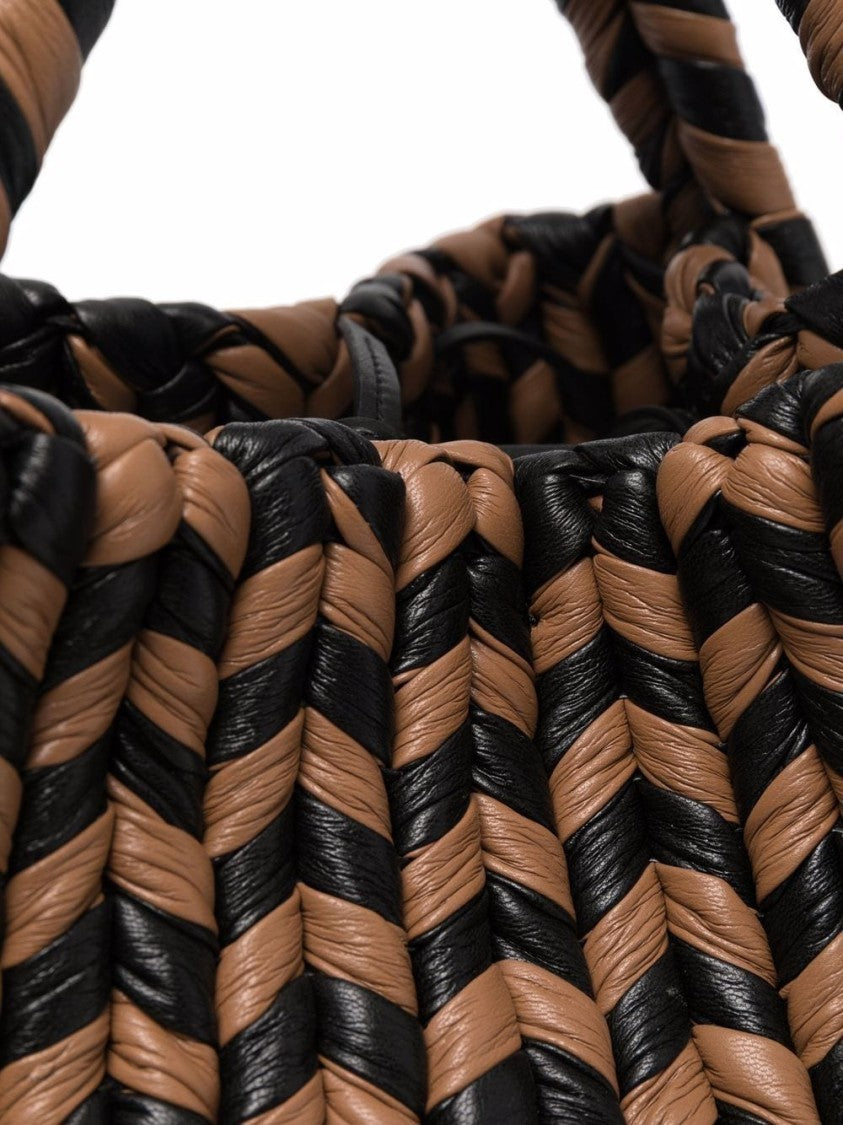 Nanushka Woven Top-Handle Tote