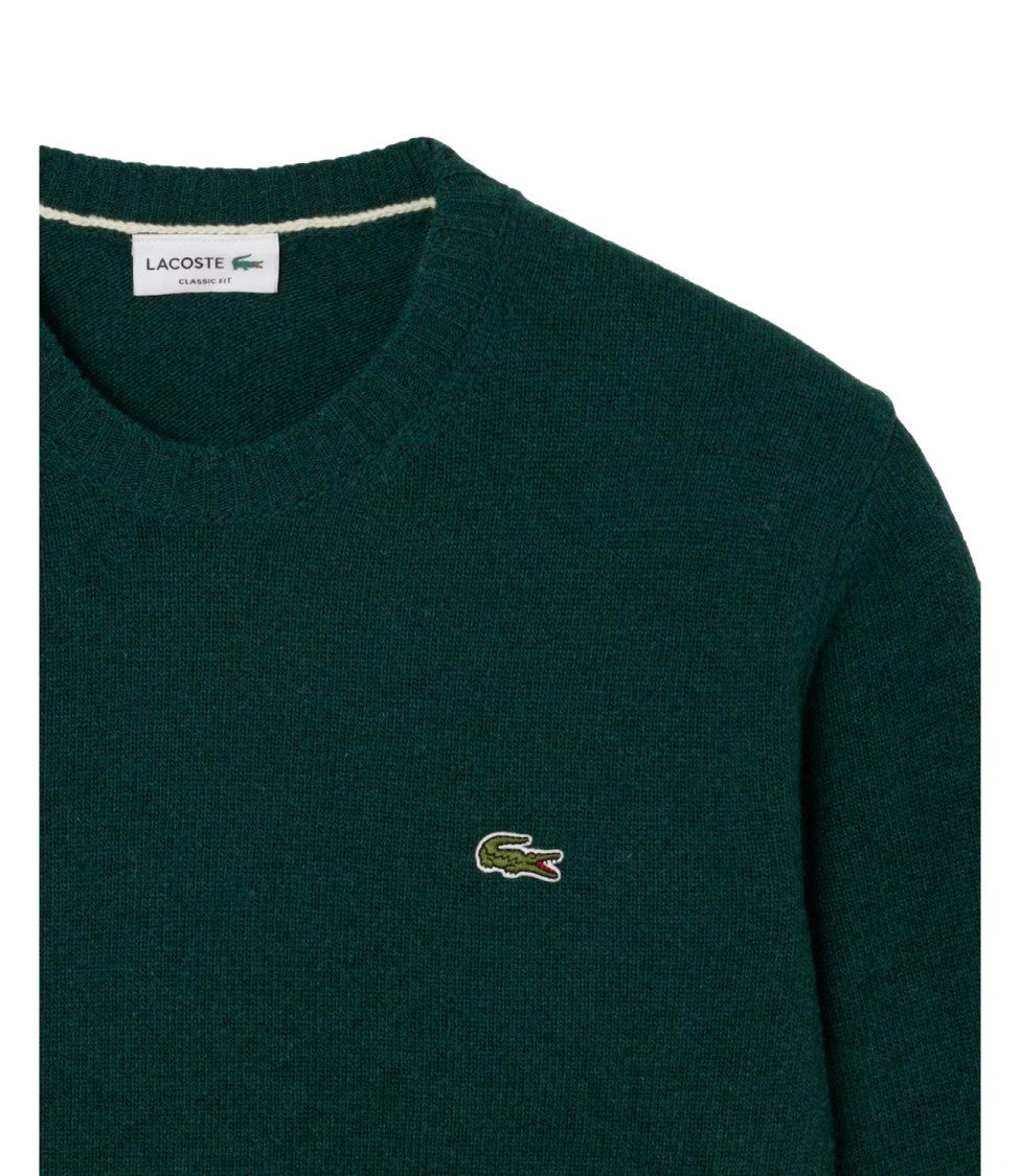 Lacoste Carded Wool Crew Neck Sweater