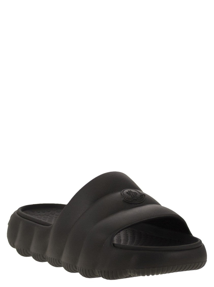 Moncler Quilted Black Eva Lilo Slides