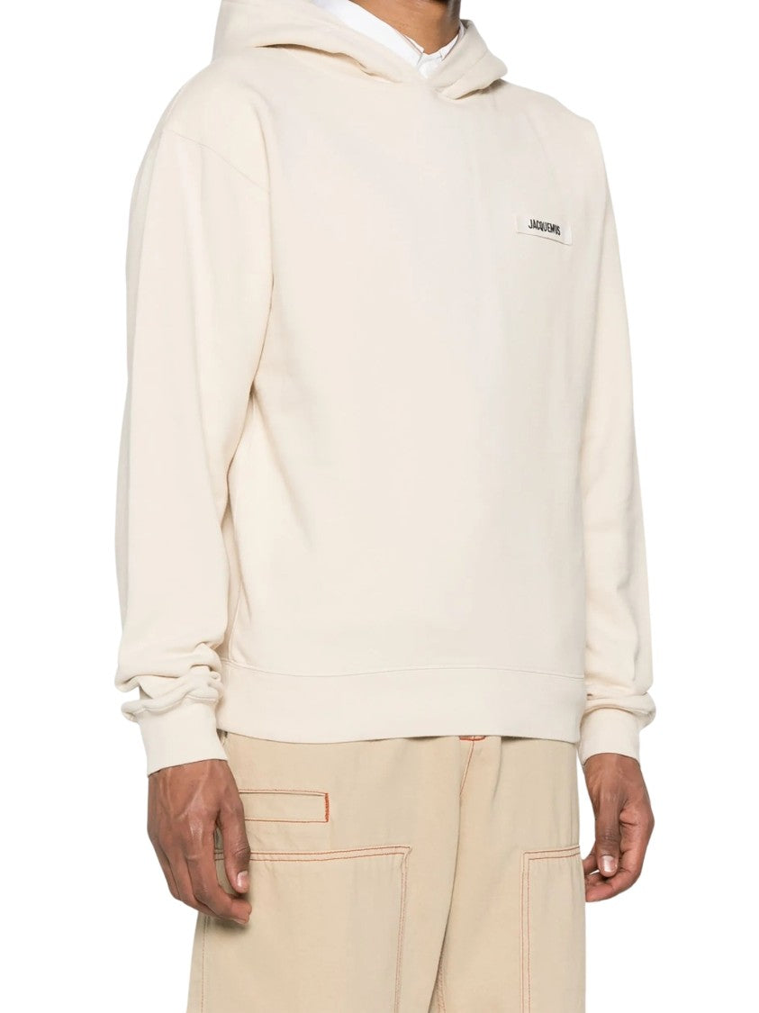 Jacquemus Beige Cotton Grosgrain Hoodie