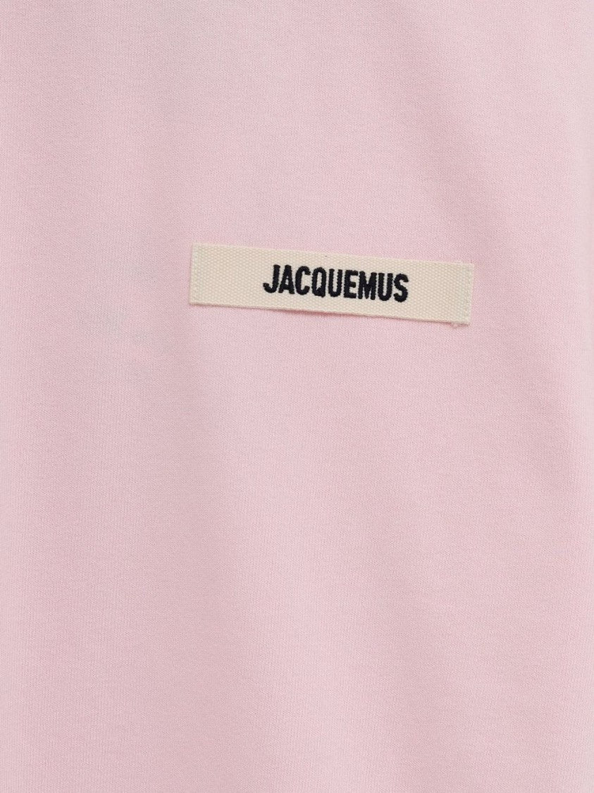 Jacquemus Pink Logo Patch Crew Neck T-Shirt