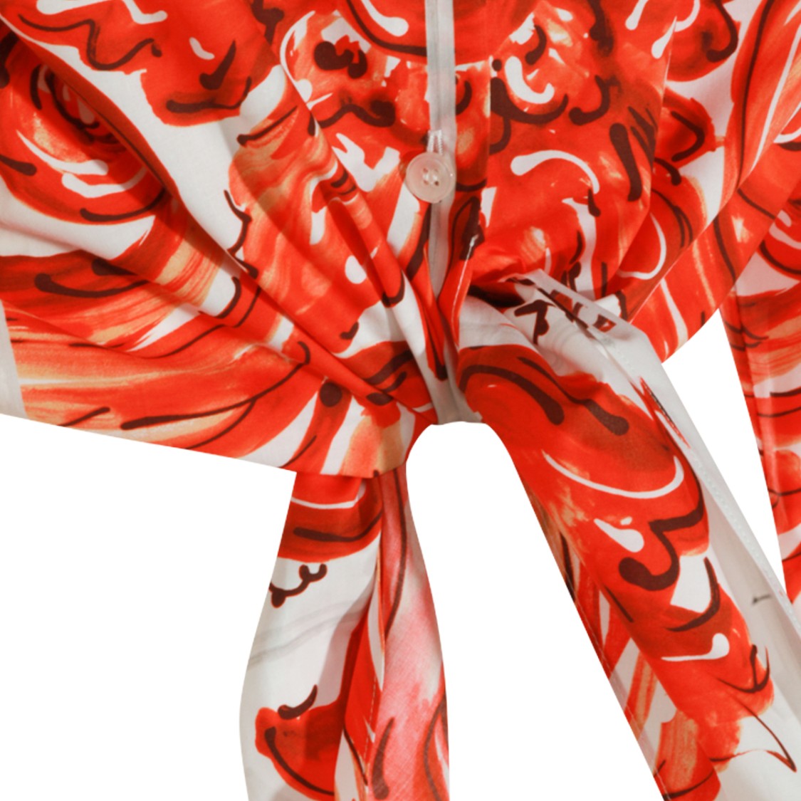 Dolce & Gabbana Orange Cotton Maiolica Shirt