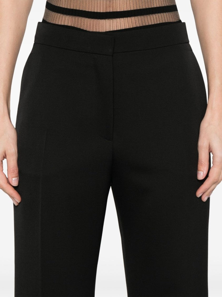 Givenchy Black Flared Trousers With Concealed Fastening