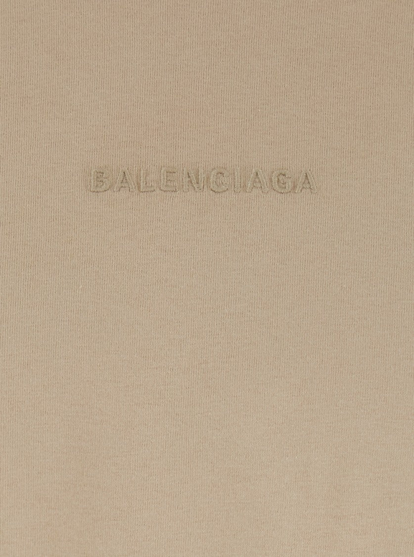 Balenciaga Beige Crewneck T-Shirt