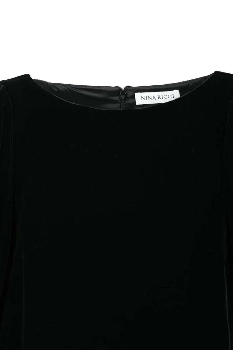 Nina Ricci Velvet Dress - Black