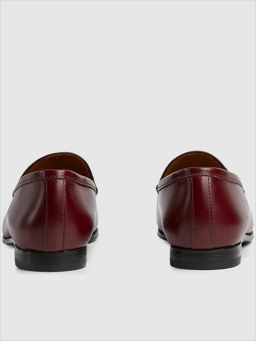 Gucci Leather Loafers With Pointed Toe