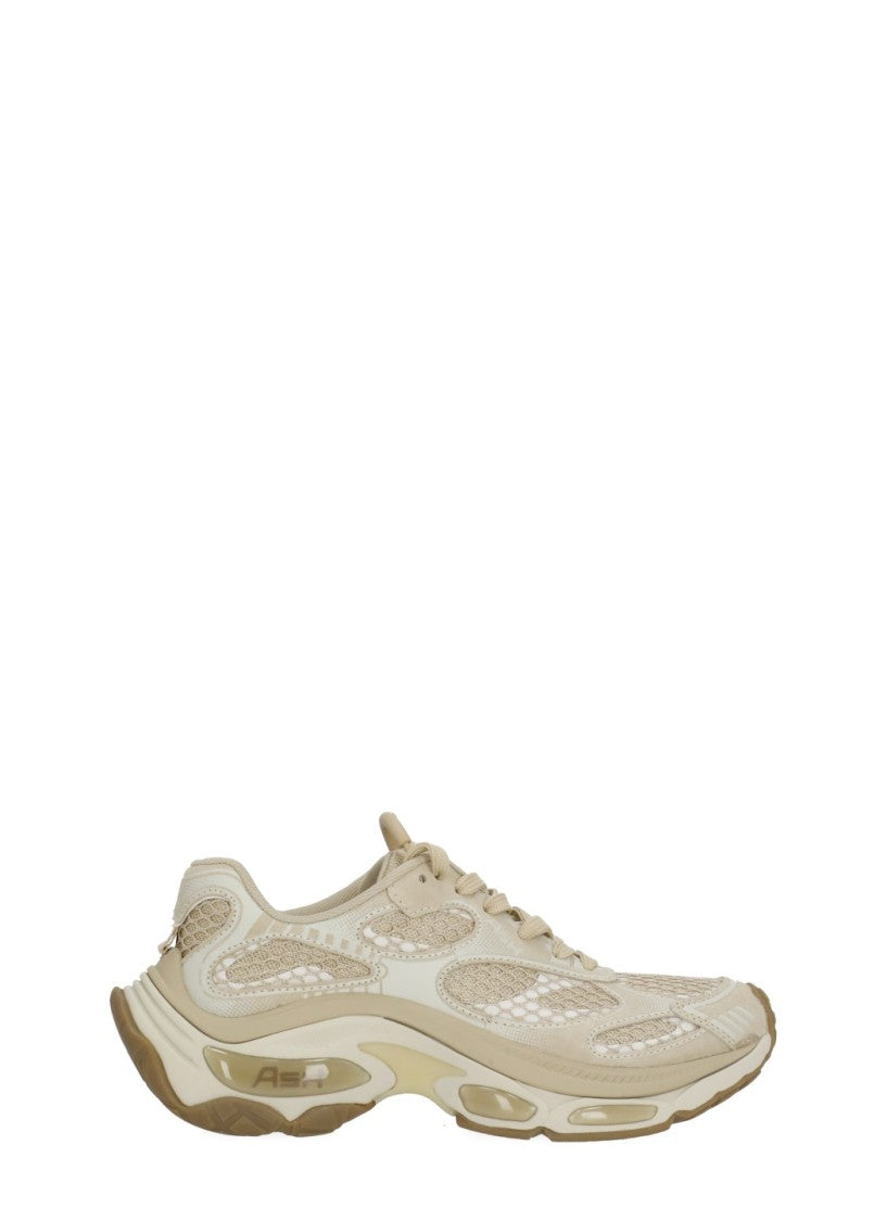 Ash Beige Dragon Contrasting Details Sneakers