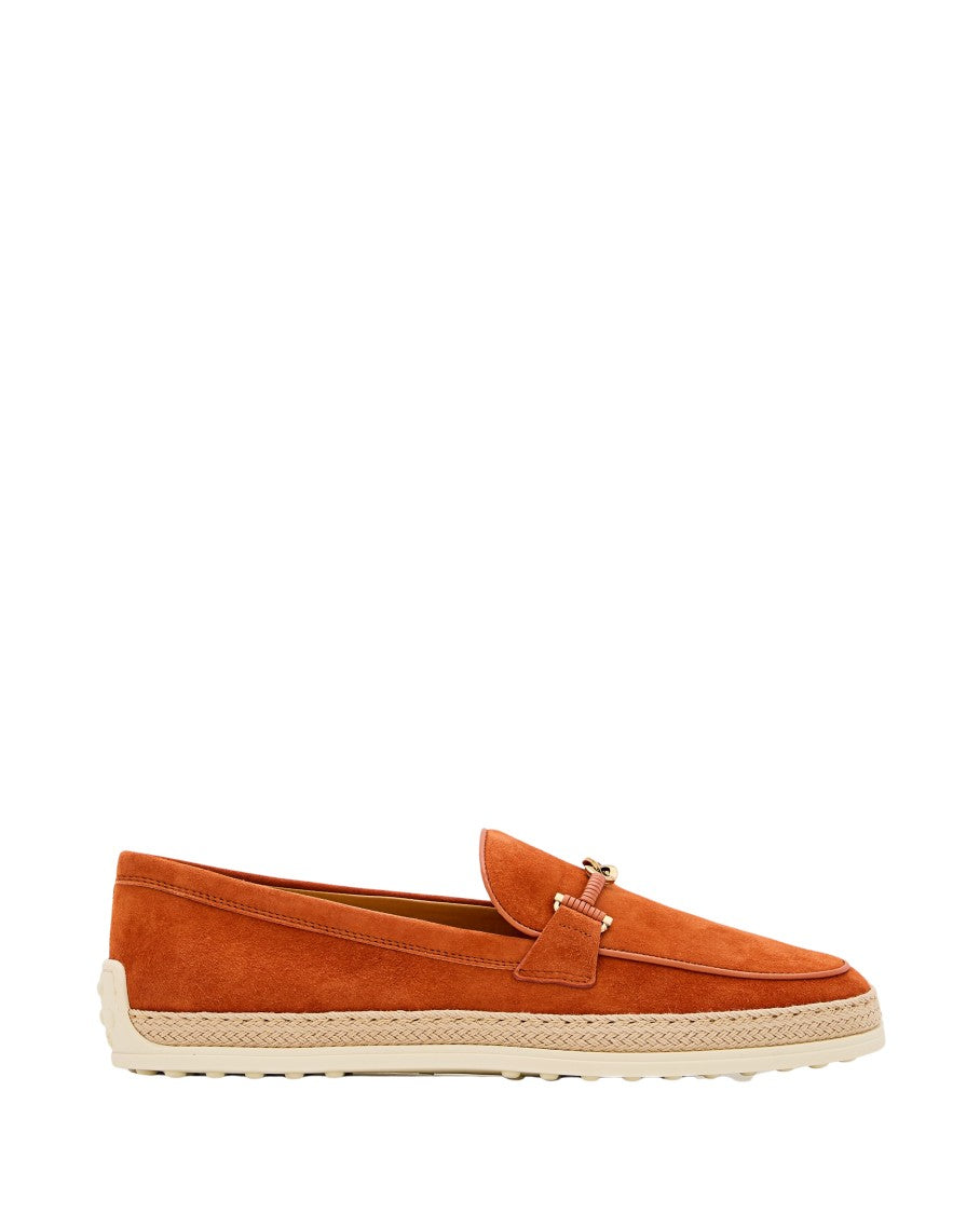 Tod's Suede Loafers With Refined Metal Detailing