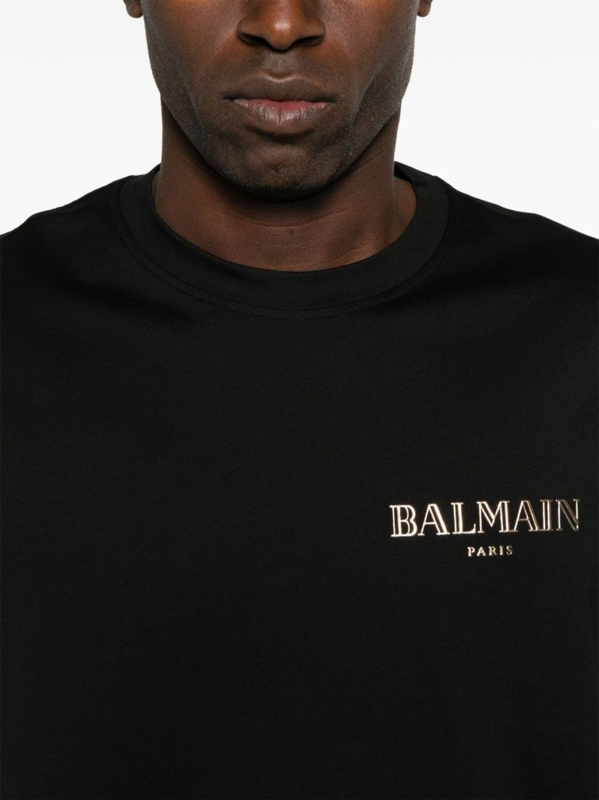 Balmain Black Cotton Classic Crewneck T-Shirt