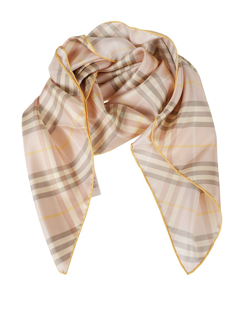 Burberry Plaid Mulberry Silk Scarf