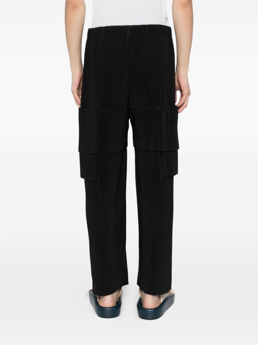 Homme Plissé Issey Miyake Multi-Pocket Trousers With Adjustable Waistband And Flap Pockets