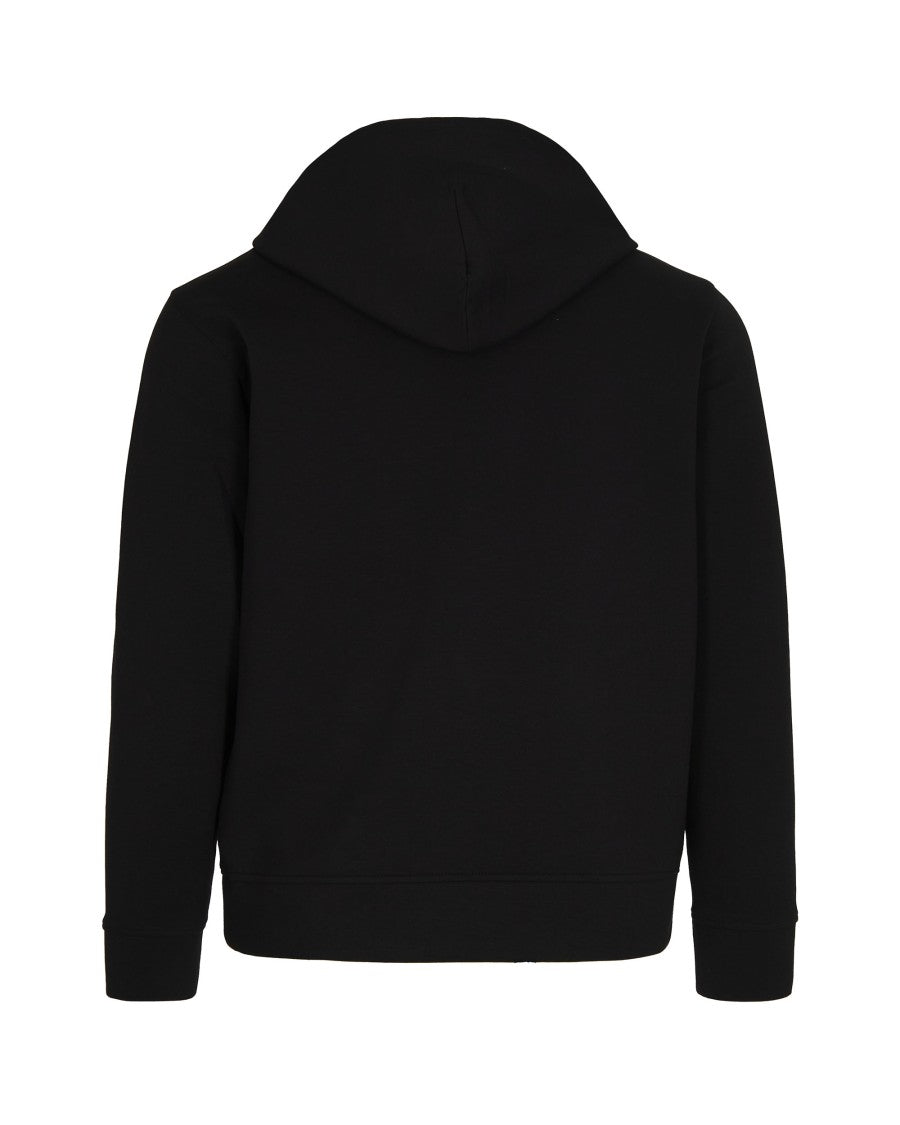 Emporio Armani Double Jersey Hooded Sweatshirt With Micro Patch Logo