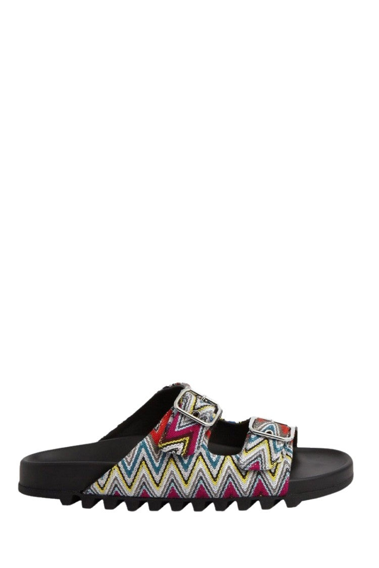 Missoni Sandals With Double Strap In Slub Fabric