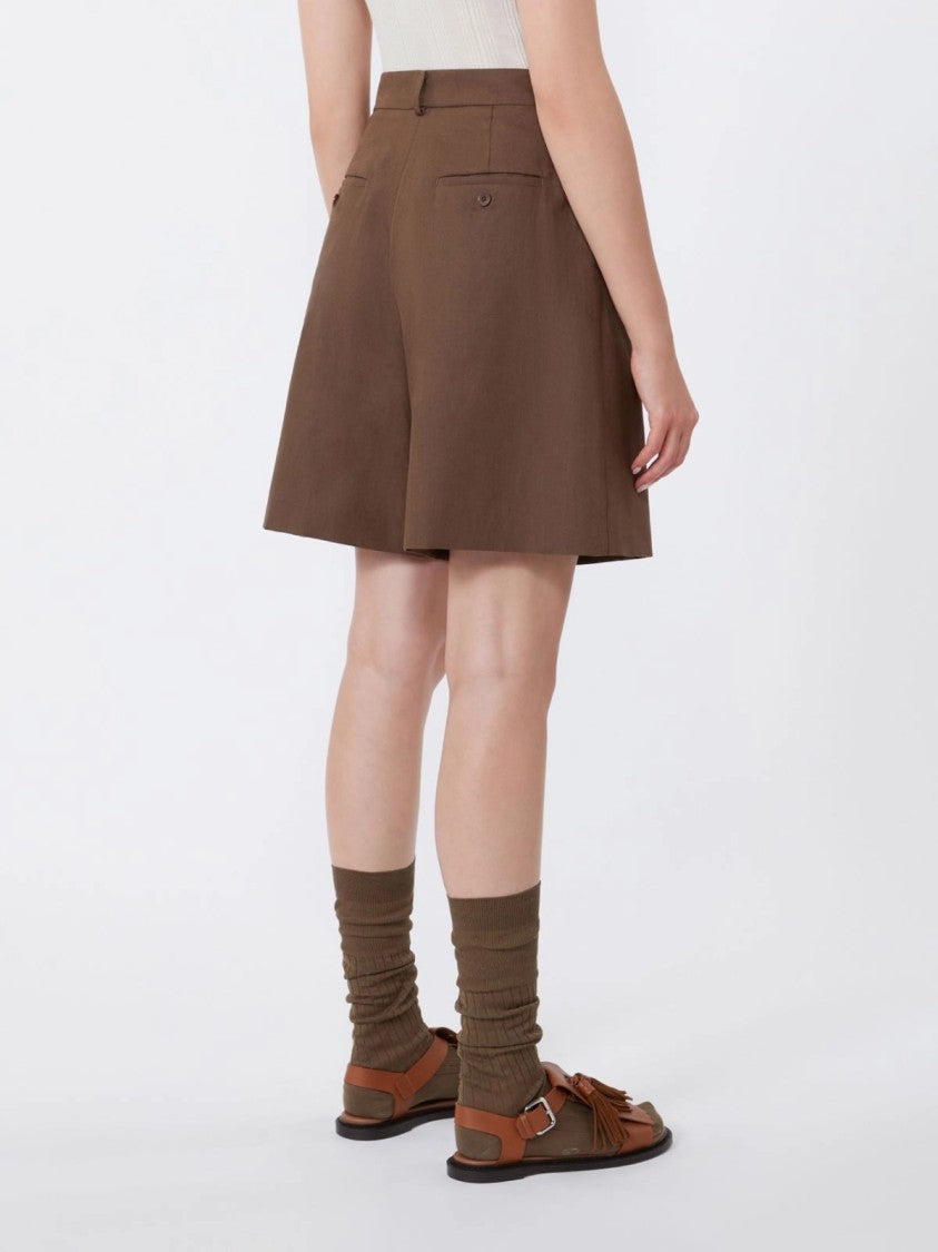 Max Mara High-Waisted Tailored Shorts With Flared Leg