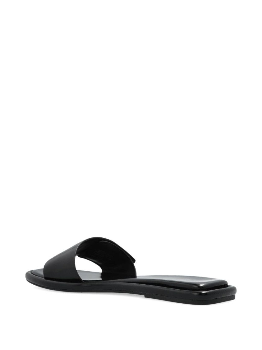 Tory Burch Calfskin Sandals With Polished Finish And Iconic Emblem