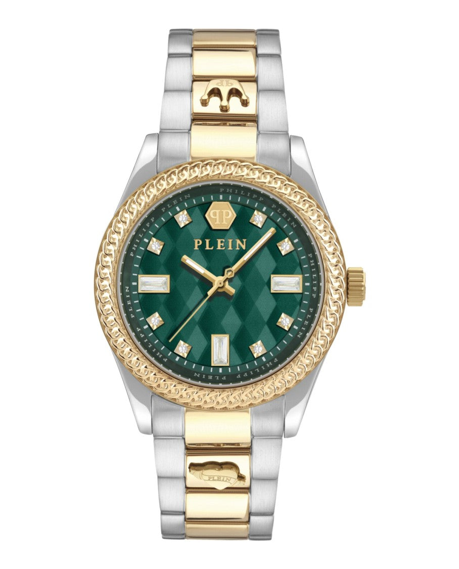 Philipp Plein Queen Crystal Watch With Two-Tone Case