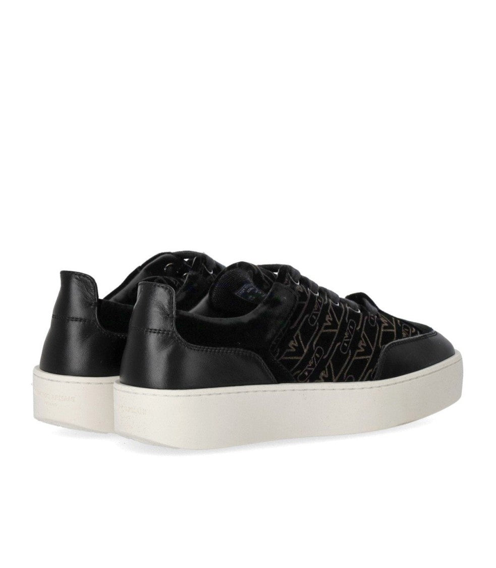 Emporio Armani Black Monogram Sneaker