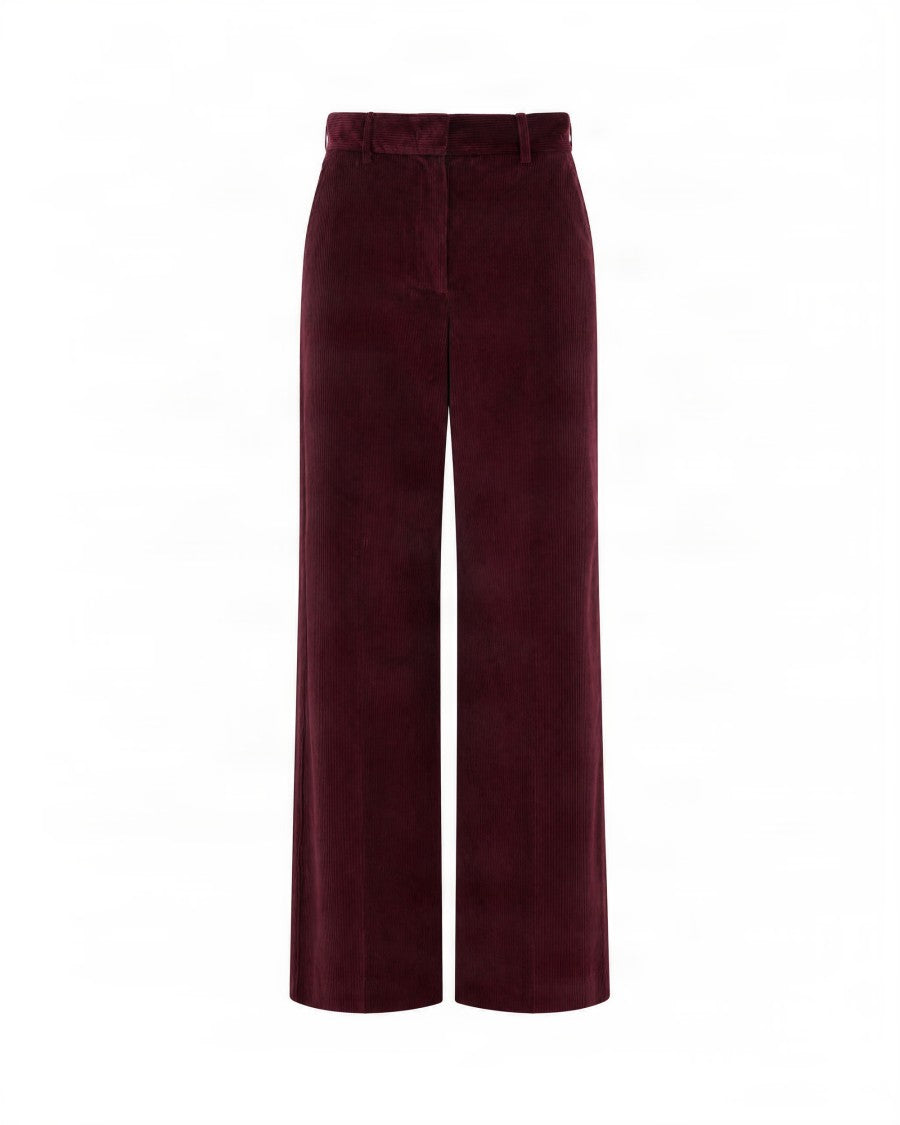 Max Mara Wide-Leg Pure Cotton Velvet Trousers