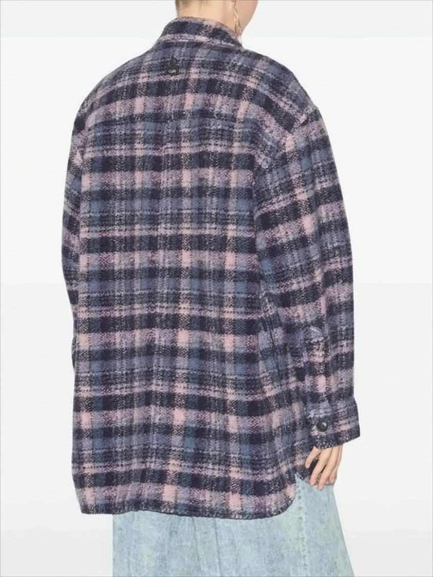 Isabel Marant Plaid Textured Jacket With Relaxed Fit