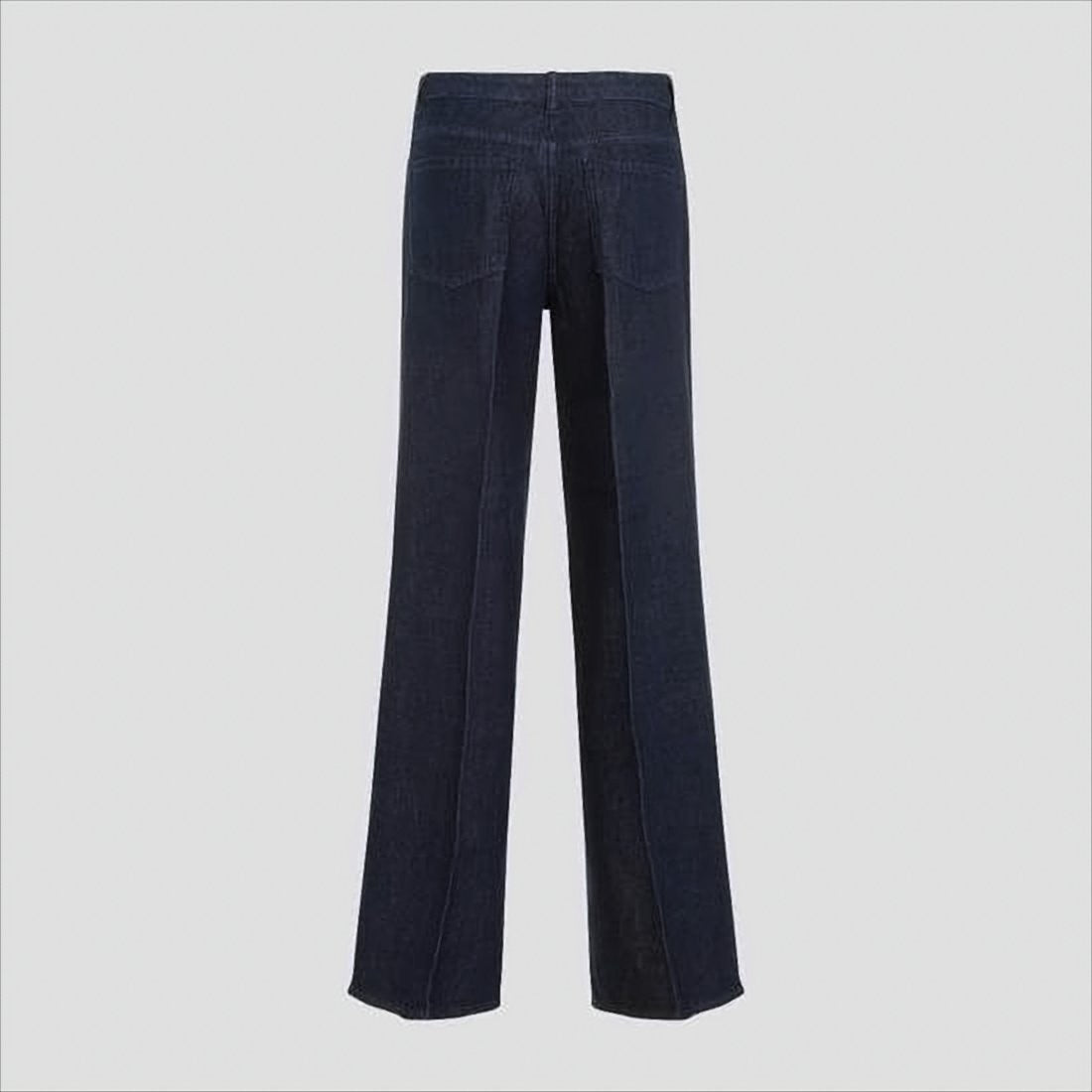 Theory Dark Indigo Denim Pants With High Waist And Flared Leg