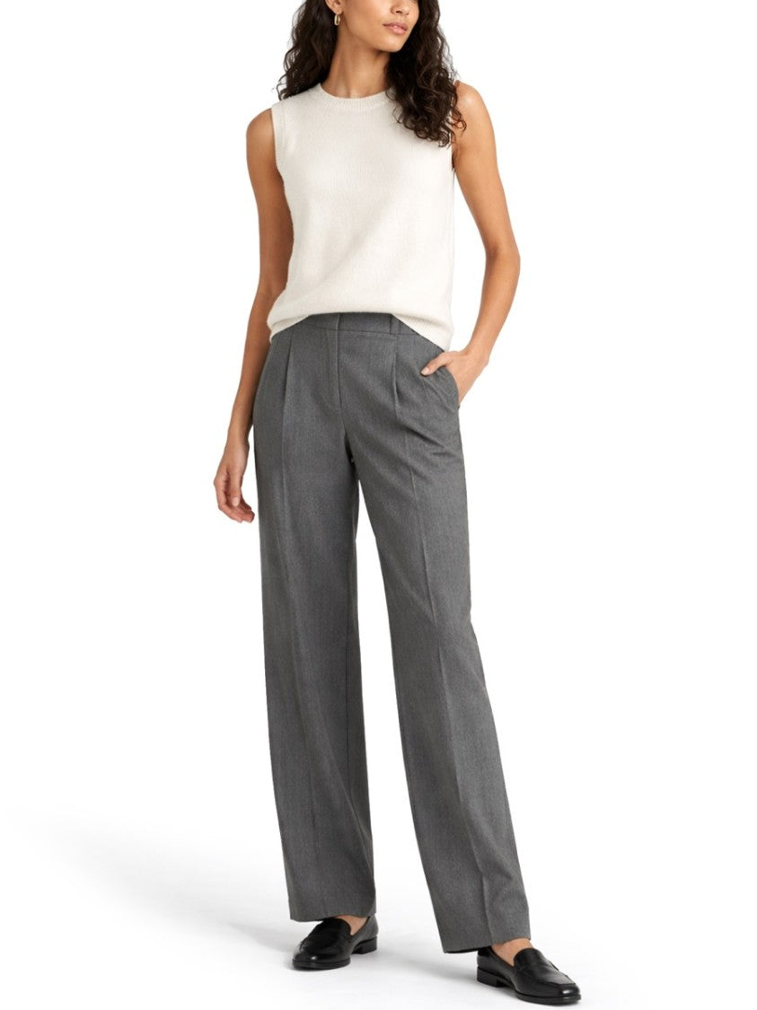 Theory Sleeveless Boxy Ribbed Cashmere Tank Top