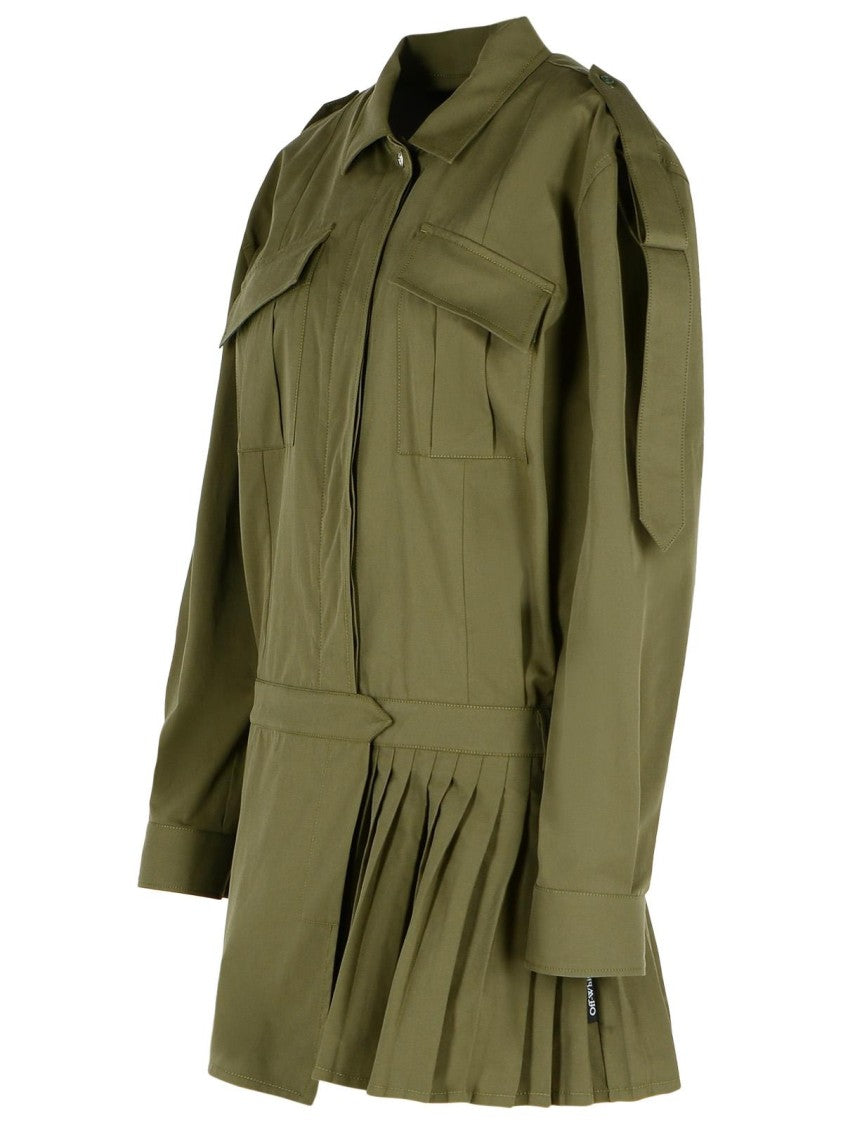 Off-White Savana Green Cotton Dress