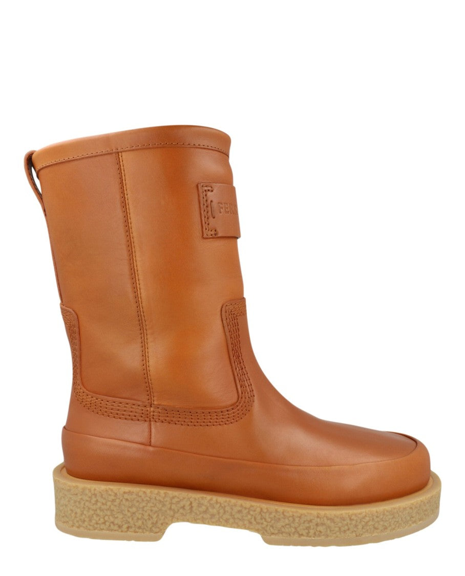 Ferragamo Ferdi Leather Boots
