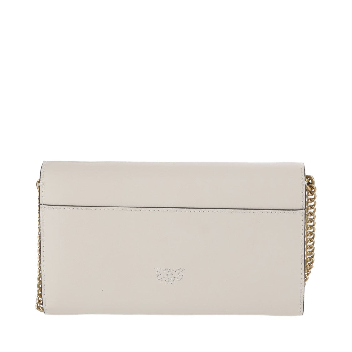 Pinko Love Simply White Leather Chain Wallet