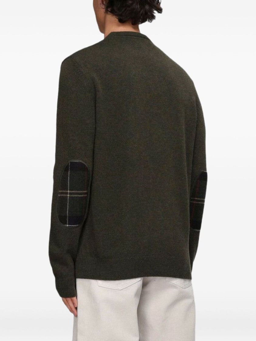 Barbour Plaid-Patterned Wool Sweater With Contrasting Elbow Patches