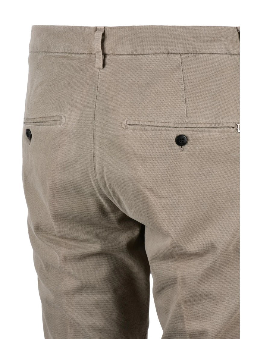 Dondup Beige Gaubert Slim-Fit Stretch Cotton Trousers