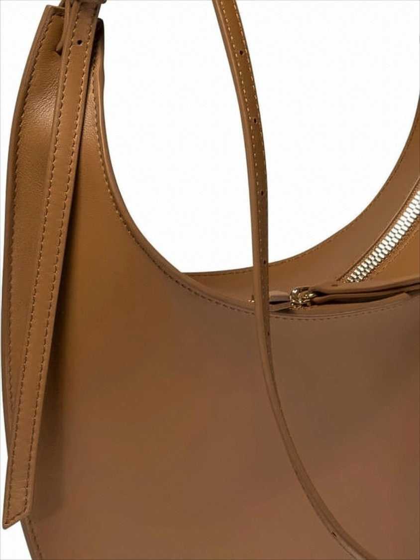 A.P.C. Crescent-Shaped Cow Leather Shoulder Bag