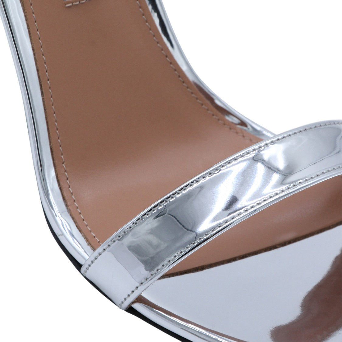 Aquazzura Sophisticated Silver Sandals With Delicate Straps