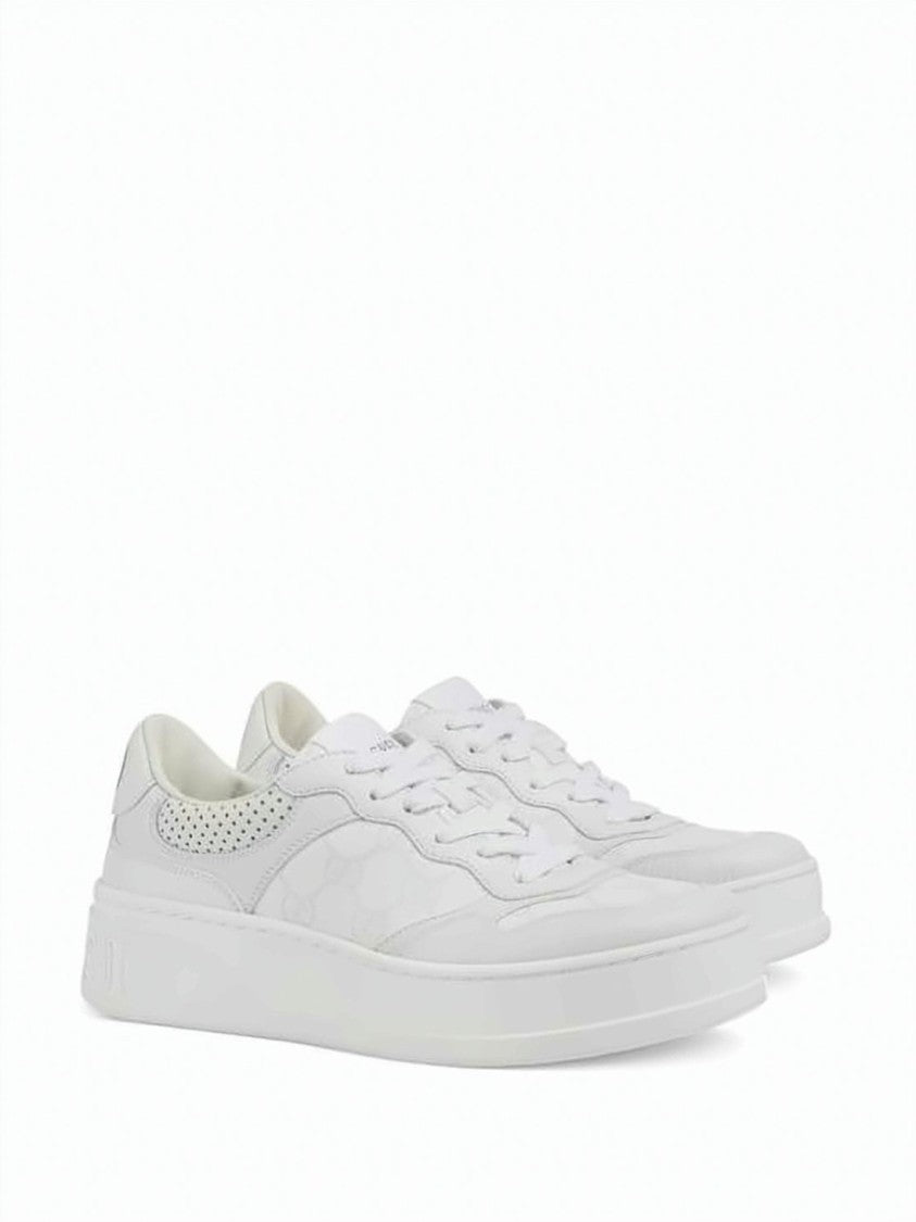 Gucci Low-Top Sneakers With Embossed Leather Upper
